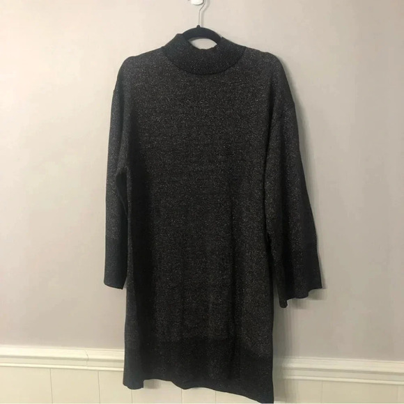 Cooper St Women’s Alice Knit Black with Silver Metallic Dress Size Large NWT - Picture 2 of 13